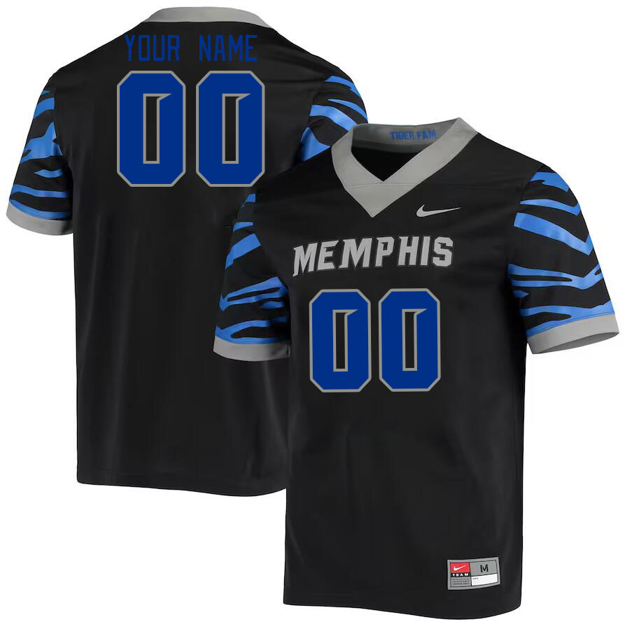 Custom Memphis Tigers Name And Number College Football Jerseys Stitched-Black - Click Image to Close